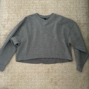 Wild Fable Grey Cropped Sweatshirt Top
